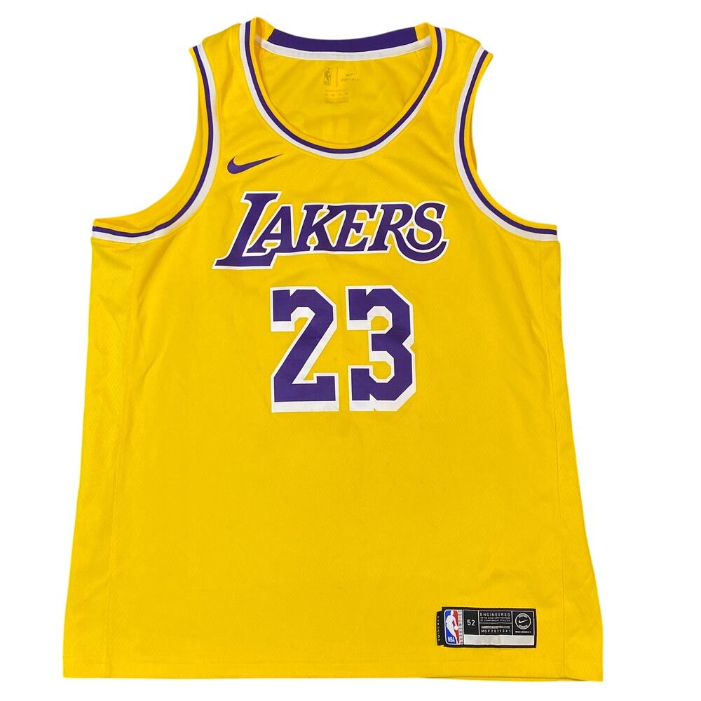 Nike Los Angeles Lakers LeBron James #23 Swingman Jersey Size 52